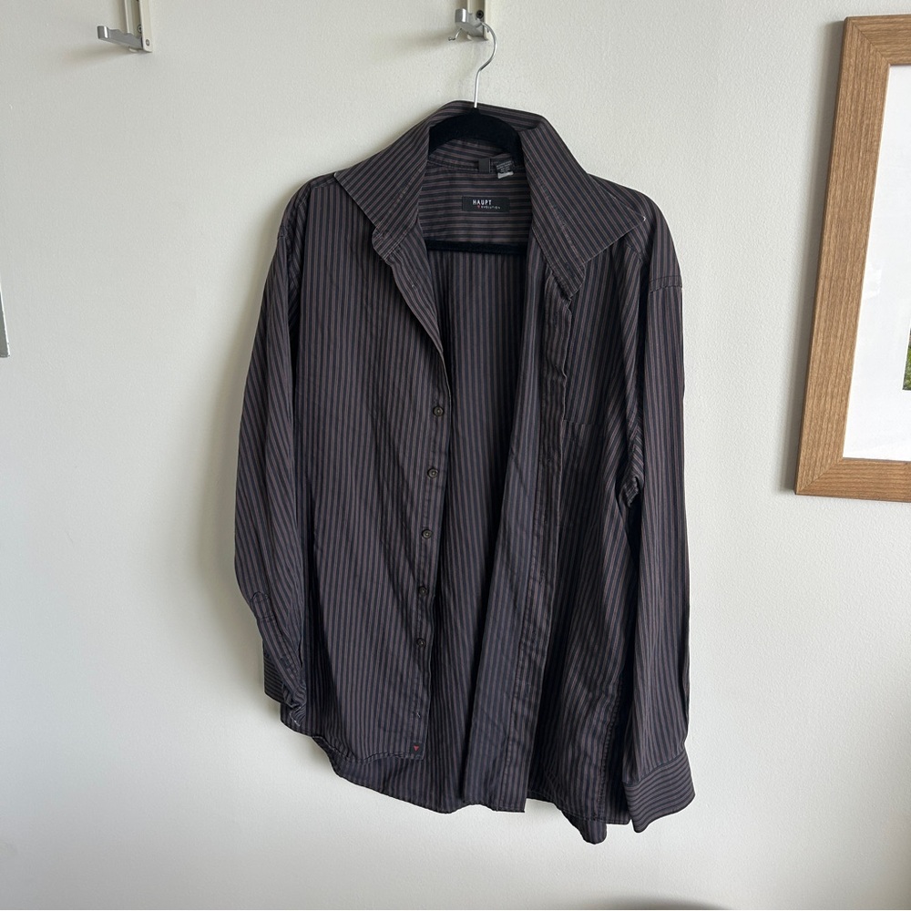 Haupt Evolution Purple and Black button up shirt